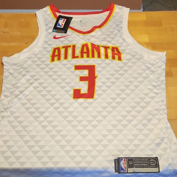 Nike Other - Nike Atlanta White Jersey with Red and Yellow Accents - Huerter